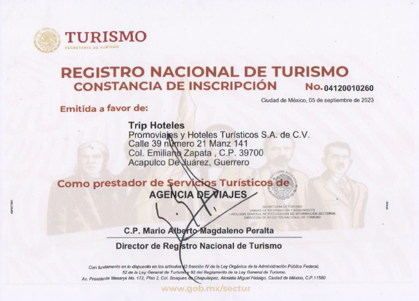 Registro Nacional De Turismo